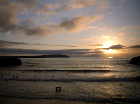 Sunset over Trevone Bay