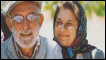 شهین دخت و همایون صنعتی در نمایی از فیلم بانوی گل سرخ