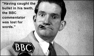 Man pulling face