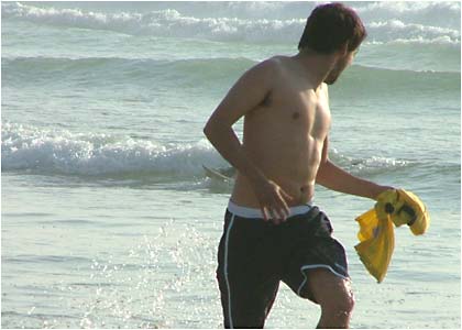 Colin and Edith at the beach