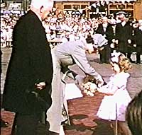 Lisburn 1952. Who was the little girl giving flowers?