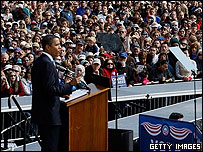 Barack Obama fez comício em Denver, no Colorado