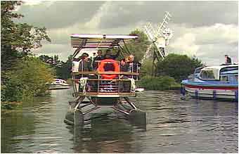 Ra boat on Broads. 