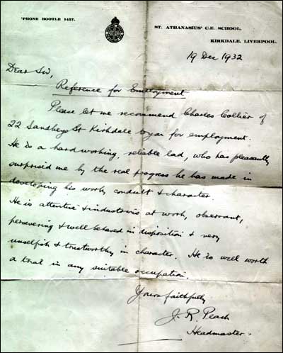 Charles Collier's school report