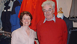 Helen Mark with Rory Hamilton, whose great grandfather Henry started the  shop