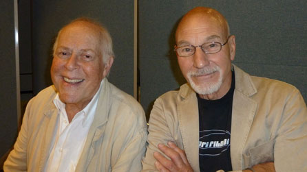 Clive Swift and Patrick Stewart in Strangers On A Film