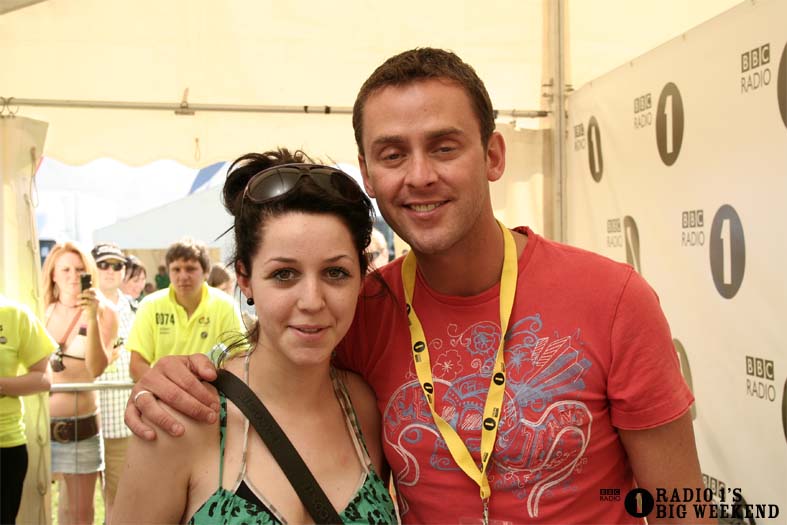 Scott Mills in the signing tent
