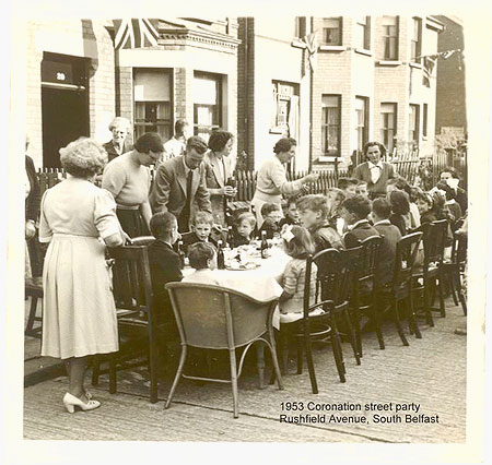 1953 coronation party in Rushfield Avenue