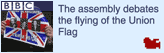 Image of a banner protesting against the absence of the Union Flag on Government buildings