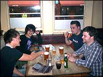 Darren has a drink with PRE
