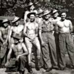 Len standing second from the left. Len standing second from the left.