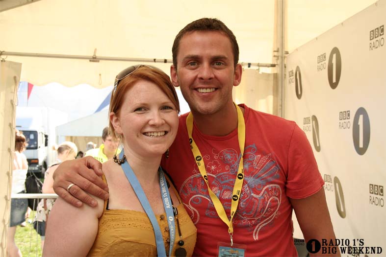 Scott Mills in the signing tent