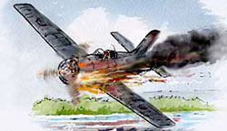 Grumman Wildcat.  Illustration by Brian Willis