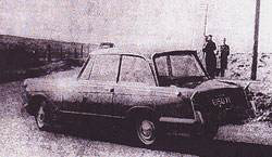 Jack Brabham takes the Triumph on a drive around Dundrod 