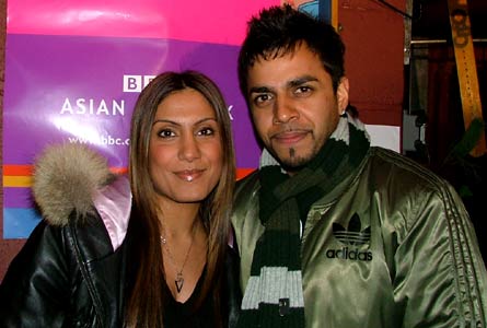 Juggy D and Veronica arrive backstage 