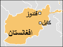 قندوز در نقشه افغانستان