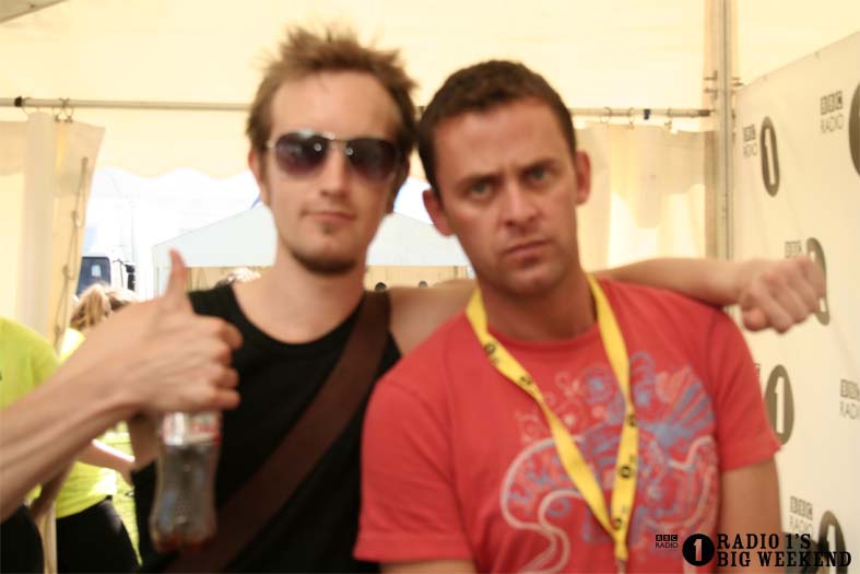 Scott Mills in the signing tent