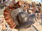 Photograph of a Murmillo helmet