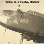 Norma on Halifax Bomber. Norma on Halifax Bomber.