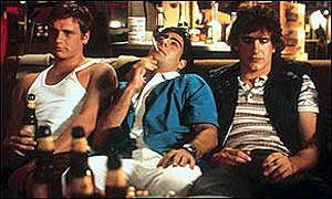 A scene from the film Slackers