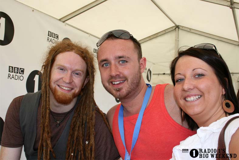 Newton Faulkner in the signing tent