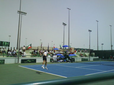 Flying serve