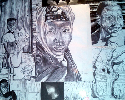 A photograph from the Apartheid museum