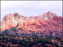Picture: View across the central rock formations in the Garden Of The Gods.
