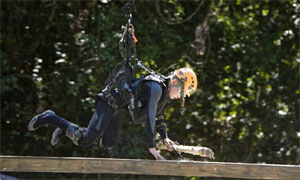 Contestant in action