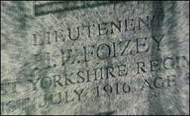 Lieutenant Foizey's gravestone