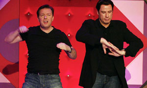 Ricky Gervais and John Travolta on Friday Night With Jonathan Ross