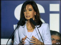 A presidente da Argentina, Cristina Kirchner