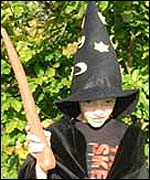 Picture: the finished wizard hat and wand
