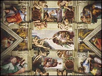 O teto da Capela Sistina, pintado Michelangelo