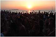 The sun goes down