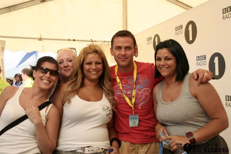 Scott Mills in the signing tent