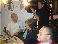 Ian Cheeseman being filmed