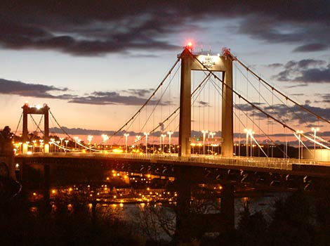 Tamar Bridge at night