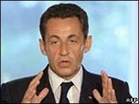 O presidente da França, Nicolas Sarkozy