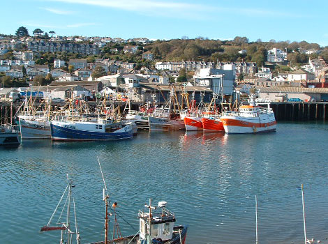 Boats in Newlyn harbour