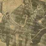 Saying a fond farewell in 1938 to my horse Pancho at the final mounted parade of the 4/7 Dragoon Guards at Dreghorn prior to mechanisation. I'm in the driving seat. Saying a fond farewell in 1938 to my horse Pancho at the final mounted parade of the 4/7 Dragoon Guards at Dreghorn prior to mechanisation. I'm in the driving seat.