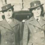 Sylvia( on left) and Doreen. Taken  Spring 1942 at Bridgewater Landarmy Training College