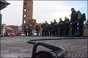 Fire training in Derby