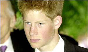 Prince Harry with brother William and  his father Prince Charles