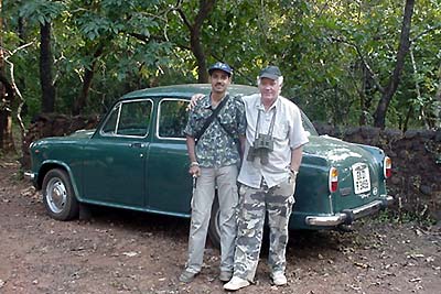 Nirmal Kulkarni,  wildlife conservationist, Gordon Frost, British ad man now living in Goa,  and the classic Indian car, the Ambassador.