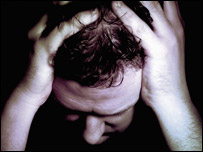 Depressed man