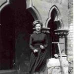 "Teddy" Wheeler outside the schoolhouse Cranfield.The  house was the local Home Guard HQ.Under the stairs  Bren guns,grenades and rifles were stored."If we're hit we'll all go up"complained  mother Lilley."Yes" replied father laconically.