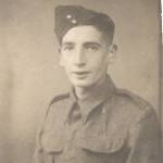 I'd just joined the army in Blackpool, and they took this photo of me in my uniform.  It was taken in the days before uniforms had button-up collars and ties.