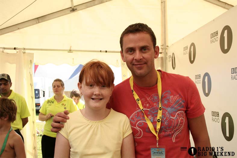 Scott Mills in the signing tent