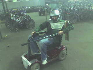 Jousting on the scooter